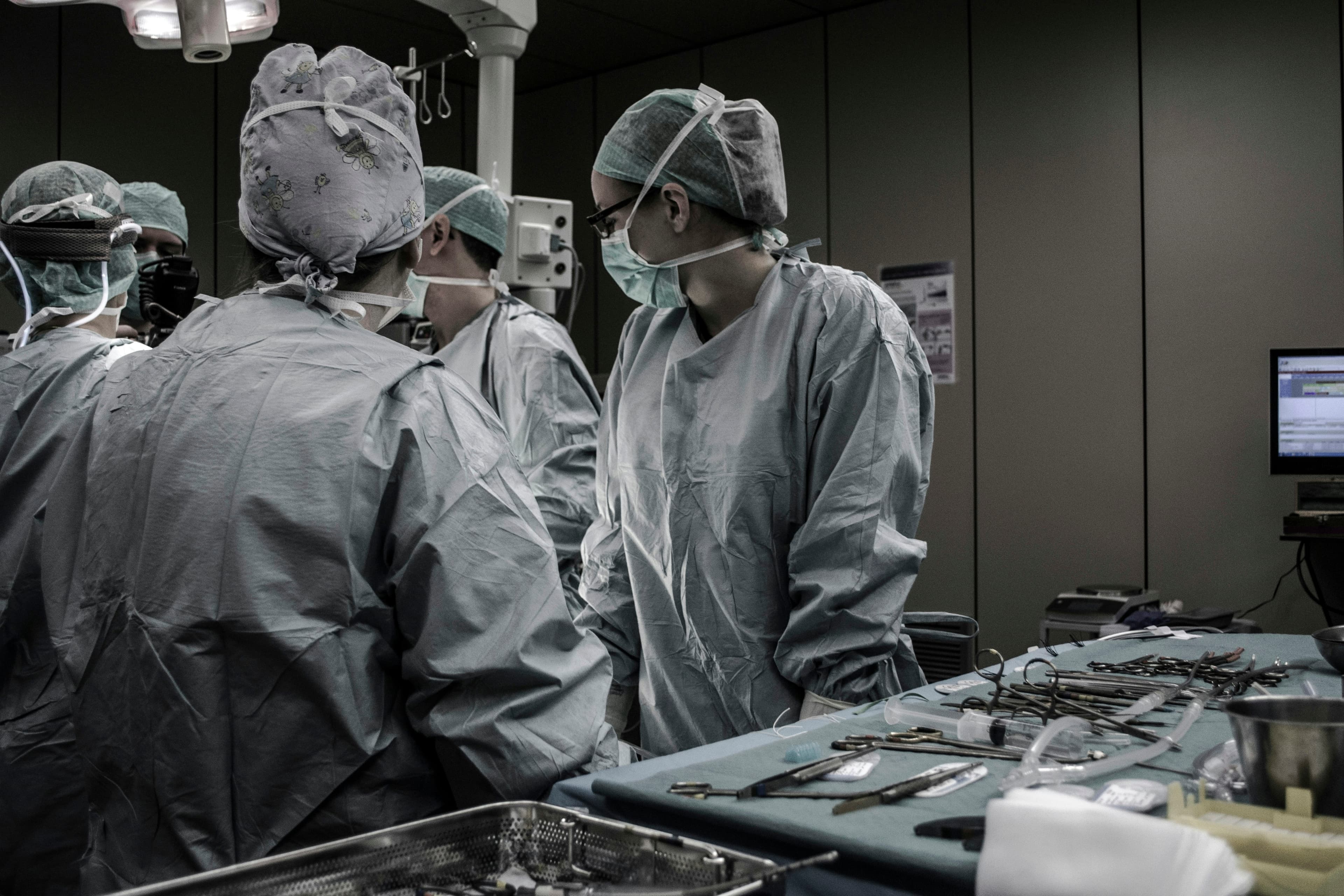 Clinical team at work in an intensive care unit